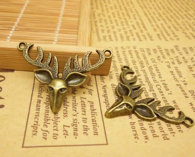 Hot Items!!!Alloy deer head Charms Pendant Fit Jewelry DIY 33*24mm