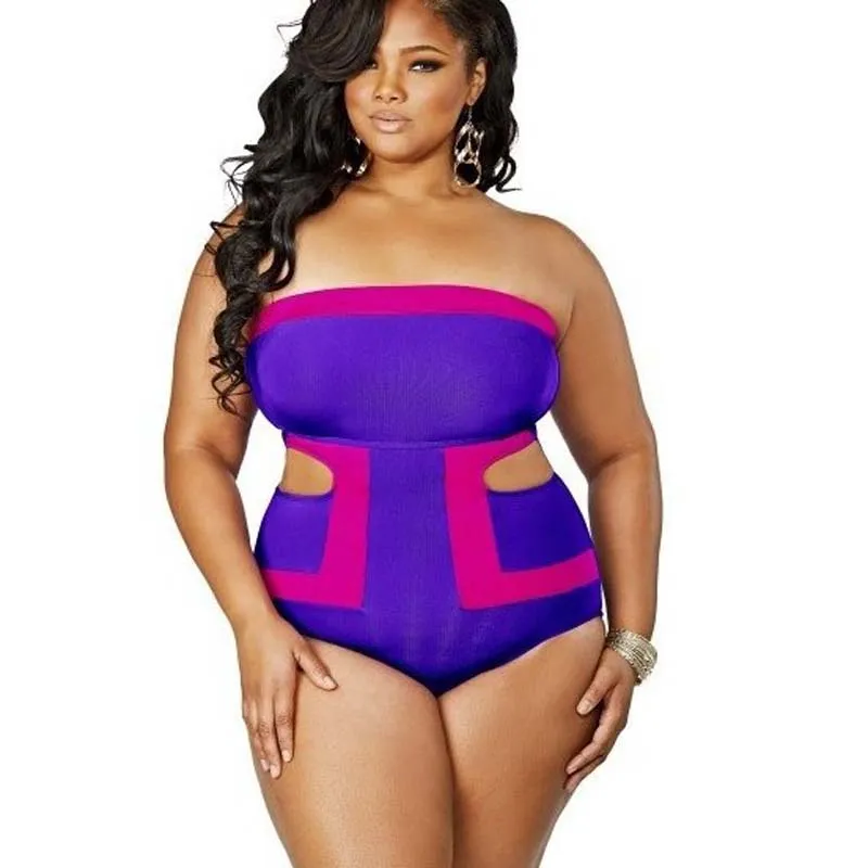 3XL Plus Size Strapless One Piece Swimsuit Swimwear Women Summer Beach Swim  Wear Push Up High Waisted Bathing Suits From 14,85 €
