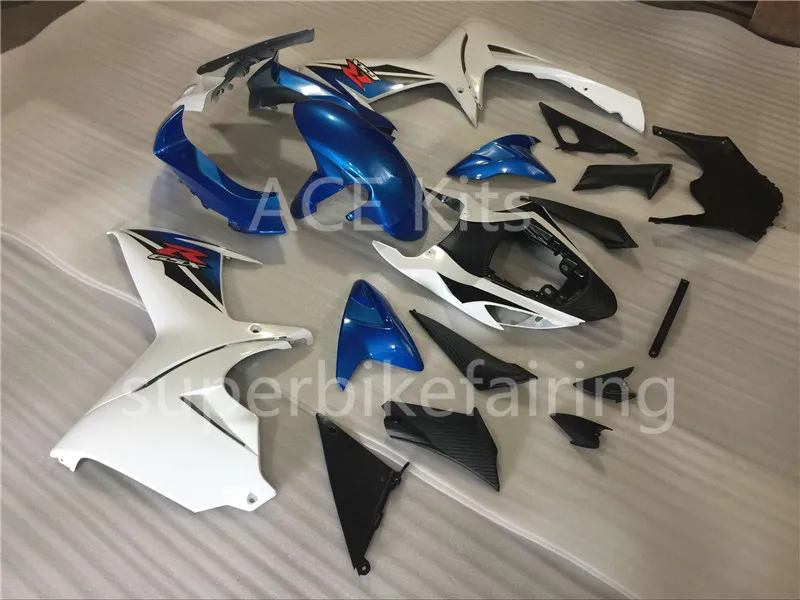 3 Gåva Nya Hot ABS Motorcykel Fairing Kits 100% Fit för Suzuki GSXR 600 750 K11 2011 2012 2013 2015 GSXR600 750 11 12 13 15 Blue White Ay