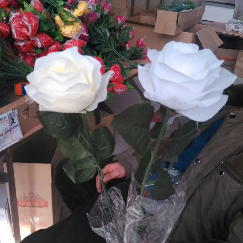 Ekskluzywne 10 cm Średnica Sztuczne Jedwabne Kwiaty Kwiat Róże Home Wedding Bankiet Decor Bride Bukiet Materiały ślubne