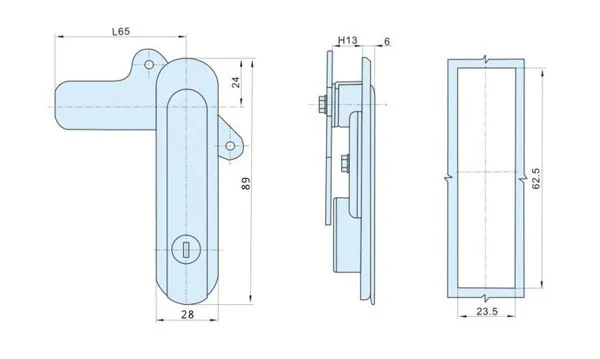 Armadio industriale serratura a cilindro cassetto rete di distribuzione serratura della porta dell'armadio Armadio elettrico PS Controllo dell'interruttore Blocco girevole