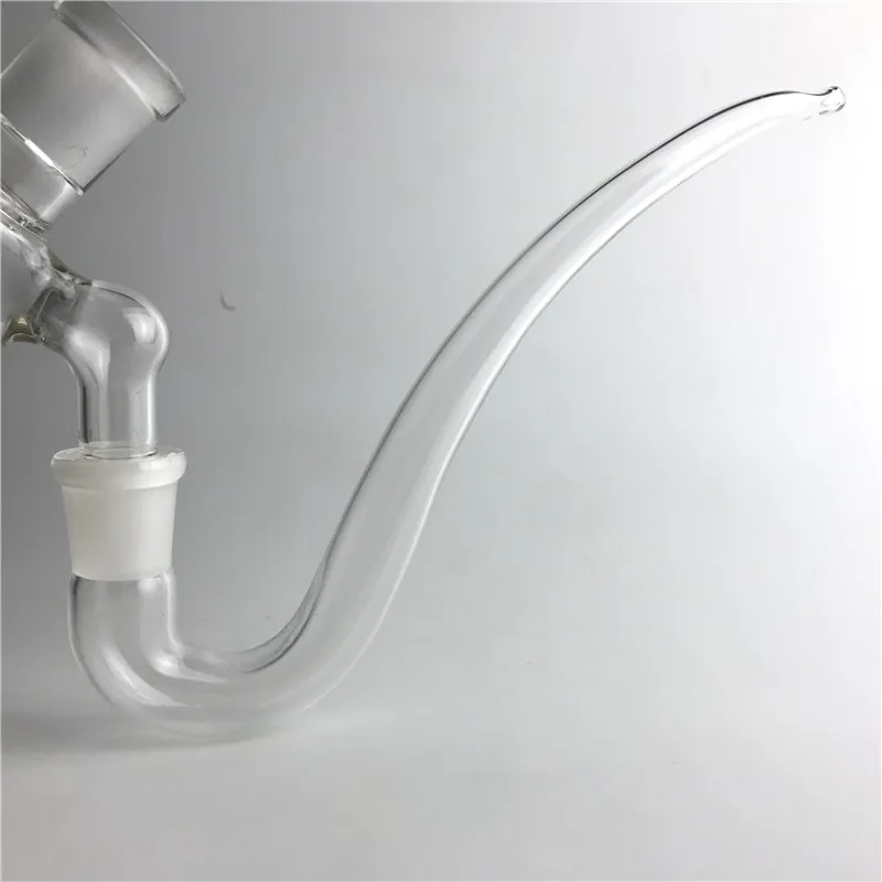 Glass Bong J Hook Adapter for Ash Catchers 14mm 18mm Female Glass Straw Curve Tube Pipes DIY Smoking Accessories