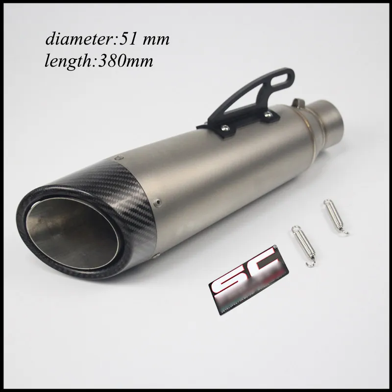 51MM 60MM Universal Motorcycle Exhaust SC Modified Muffler Pipe Racing Motocross Silencer For S1000 S1000R S1000RR BMW SC012