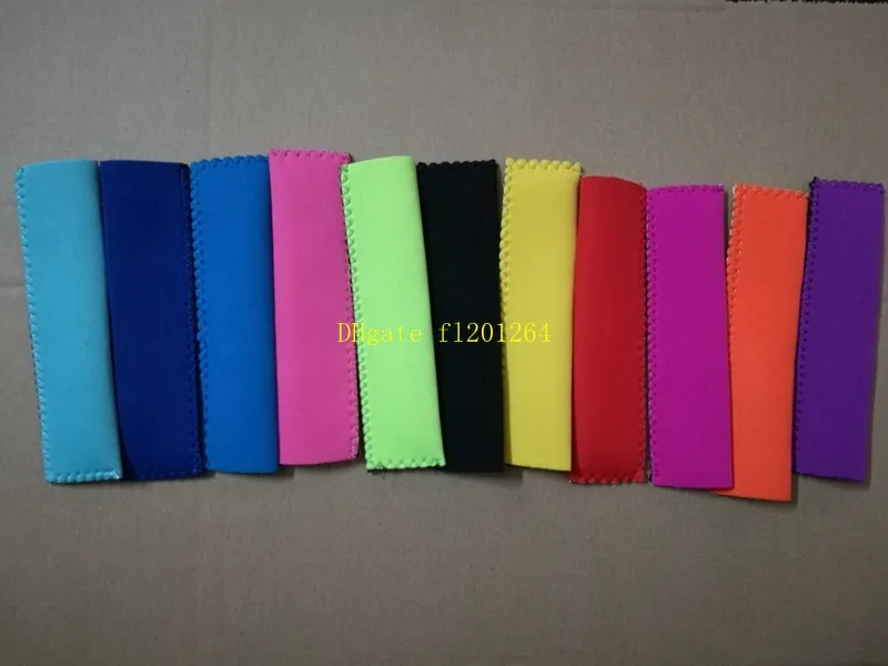 50pcs/lot DHL Fedex Fast Shipping 15x4cm Holders Ice Sleeves Freezer Holders 10 colors