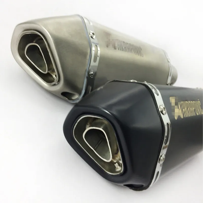 Lasermarkering Akrapovic 38-51mm Universal Motorcykel Avgasdämpare Rörsljuddämpare med avtagbar DB-mördare