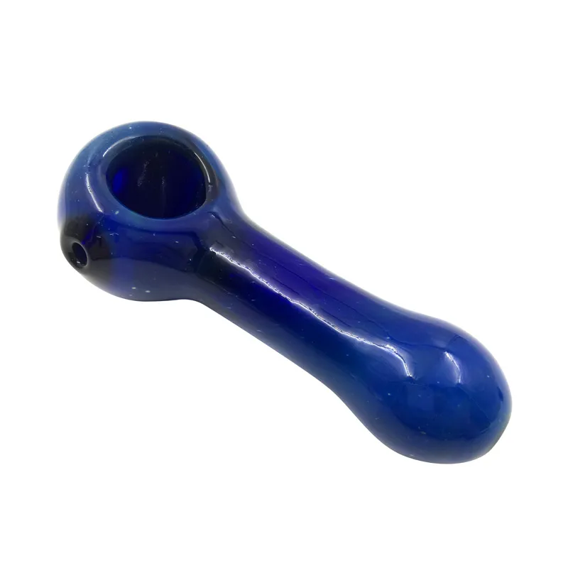 Spoon for smoking use herb tobacco glass pipe 4 inches starry sky blue galaxy