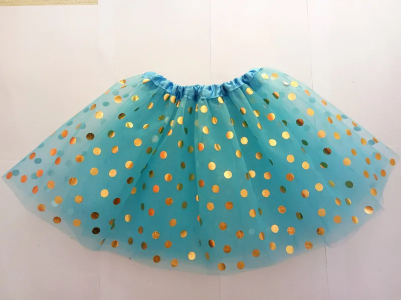 Cute Baby Girl Tutu Skirts Gold Polka Dot Princess Party Skirt Girls Dancing Tulle Skirt Ballet Skirts Baby Clothes Dancewear Girls Clothing