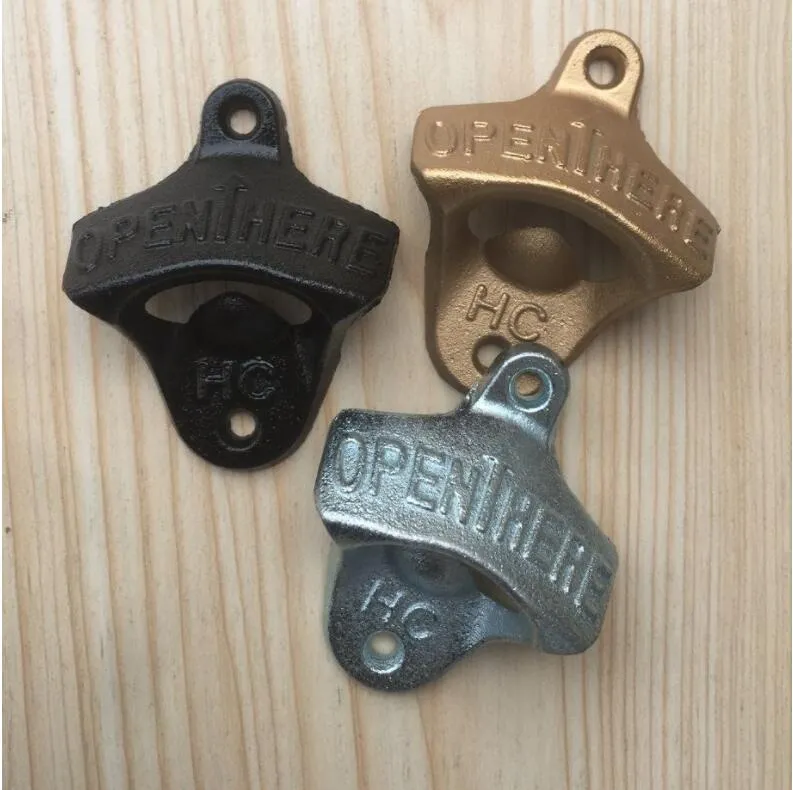 15Pcs Cast Iron Bottle Openers Wall Mount Bottle Opener