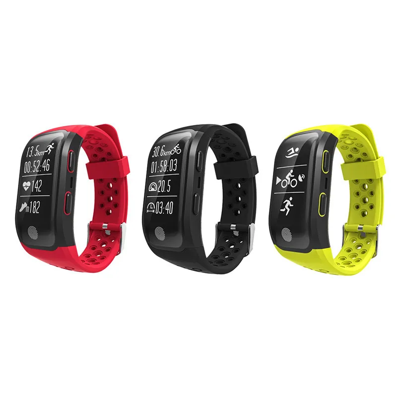 S908 GPS Akıllı Bilezik IP68 Su Geçirmez SmartBandheart Hızı Monitör Spor Izci Android IOS için Spor Bluetooth Bileklik