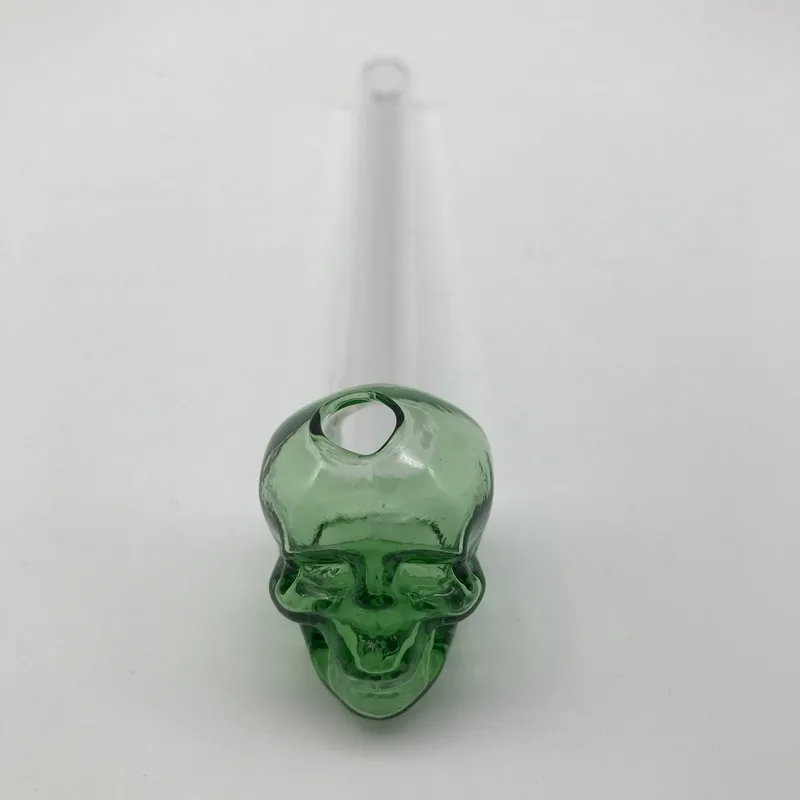 Glass Oil Burner Pipe For Water Bongs Smoking 5.5 Inches Colorful Pyrex Glass Skull Oil Burner Water Hand Pipes Bongs Dab Rigs