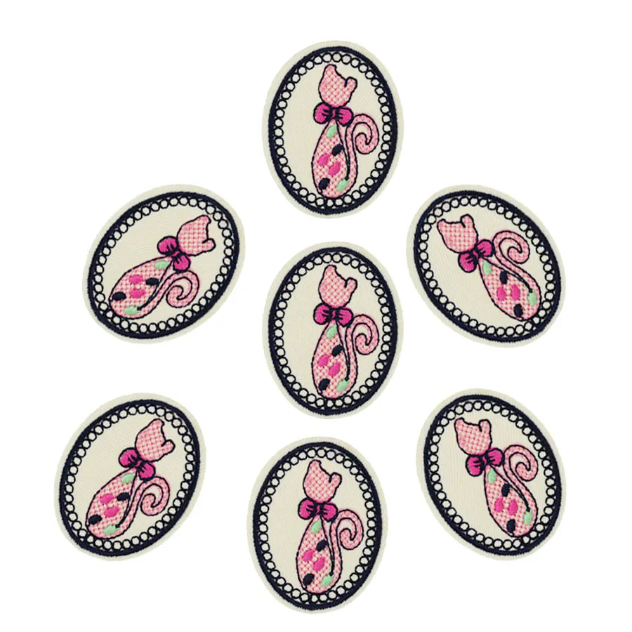 DIY Cat Patches voor Kleding Iron Geborduurde Patch Applique Strijkijzer op Patches Naaien Accessoires Badge Stickers voor Kleding Tassen DZ-179