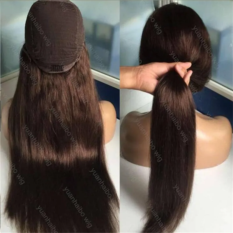 8a Sınıf İnsan Saç Kahverengi Renk 4 Sheitels 4x4Silk Üst Yahudi Peruklar En İyi Avrupa Bakire Saç Keşer Peruk Capless Wigs 6792626