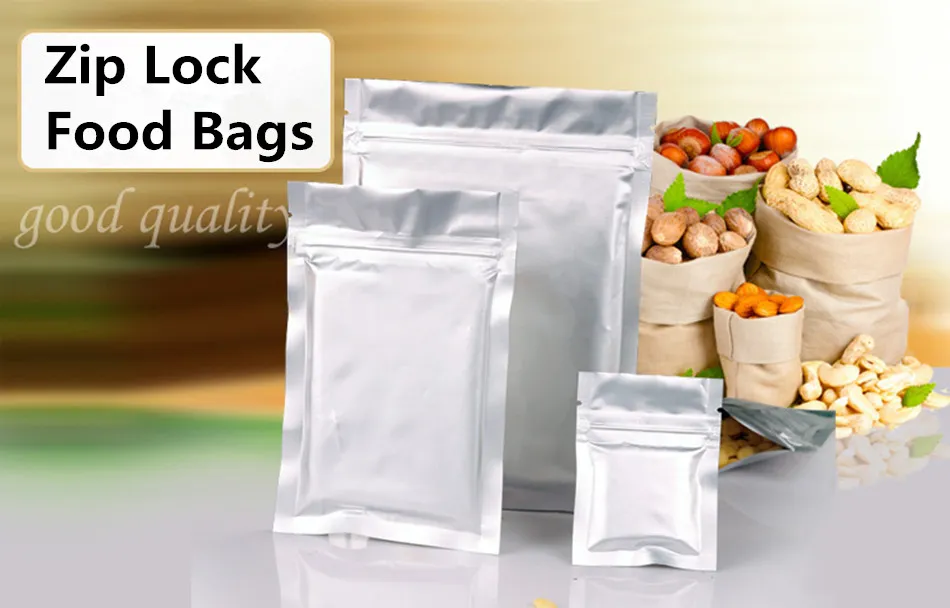 8x15cm Aluminum Foil Laminating Packaging Zip Lock Food Mylar Bags
