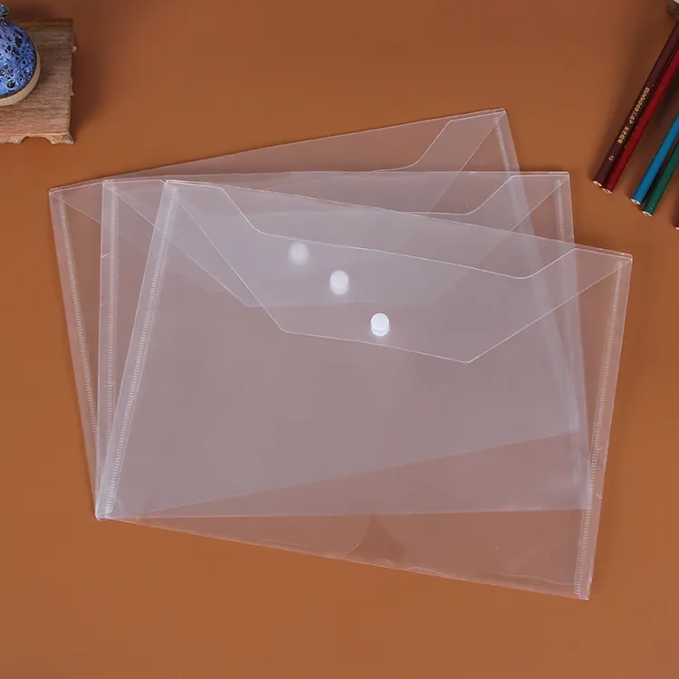 Grands dossiers transparents Dossiers en plastique A4 Dossiers Sac de documents Sacs de maintien de documents Dossiers Classement Papier Stockage Bureau Fournitures scolaires 77