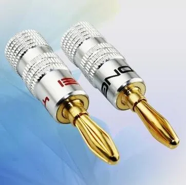 DHL /FEDEX High Quality Nakamichi 24K Gold black Speaker Banana Plugs Connector you will like them