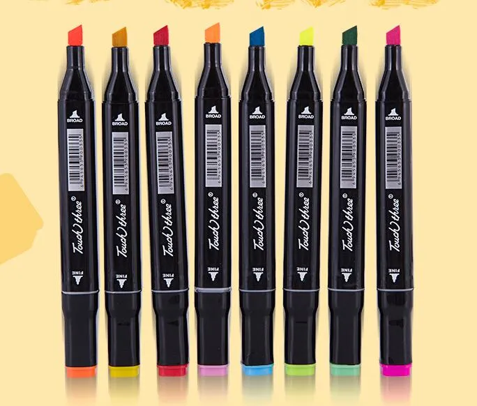 Touch3 Art Marker Pen Double Headed Mark Set Mark Pen Alcohol Olie Animatie Ontwerp Verf Schets Ontwerp Schilderij Markers Gift