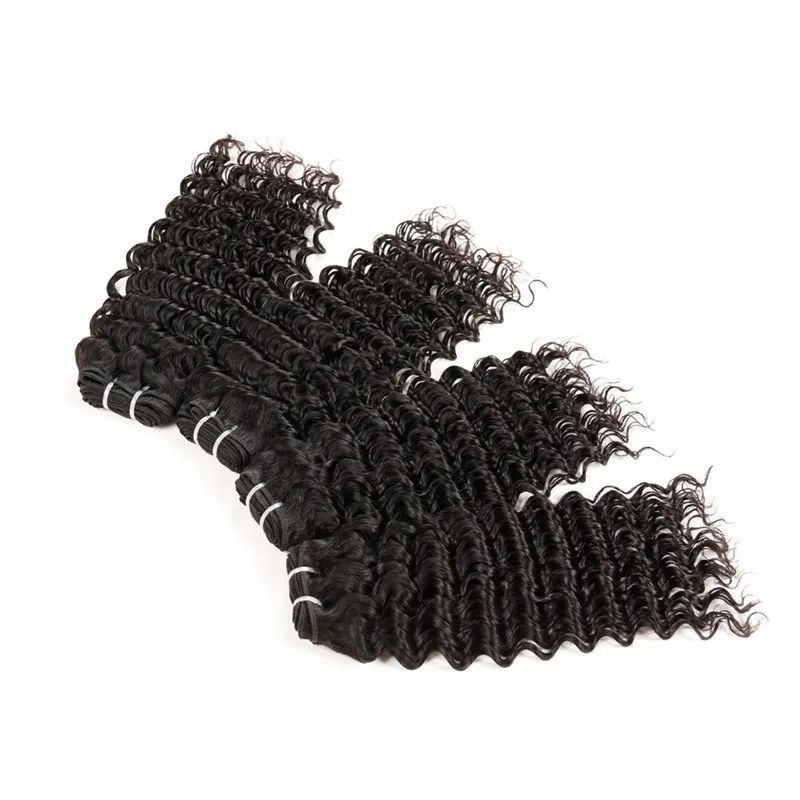 factory price top quality deep wave virgin brazilian hair 100 human weave hair 50g piece free dhl