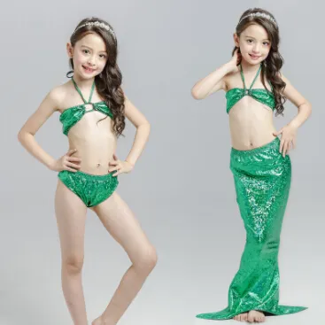 American and European children's mermaid bathing suit, the little mermaid's tail swimsuit, girl beach bikini bikini