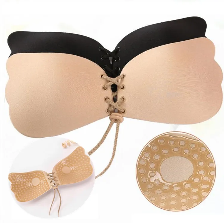 Women Butterfly Push Up Bra Free Stick On Self Adhesive Front