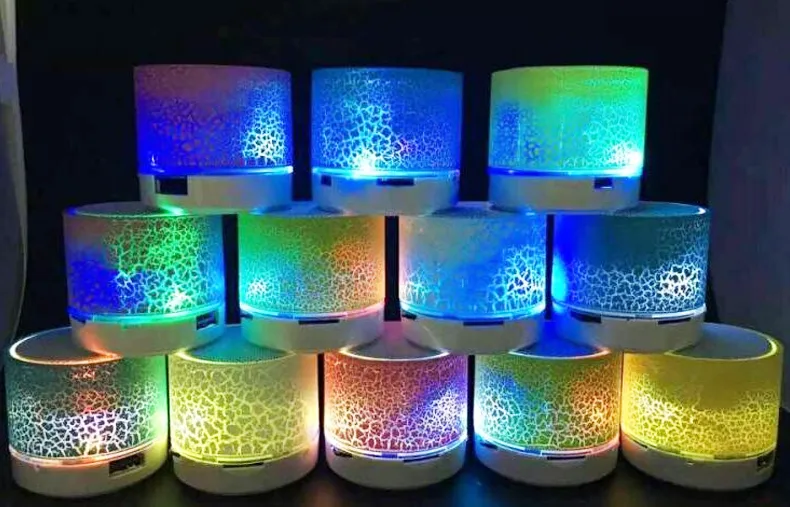 Mini Bluetooth Speaker With LED Lights Portable Wireless Stereo Speaker ...