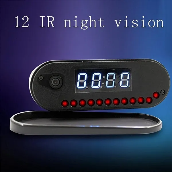 WiFi Clock Mini IP P2P kamera 1080p med nattsyn 160 graders vidvinkel väckarklocka DVR fjärrskärm Hem Säkerhet Nanny Camera