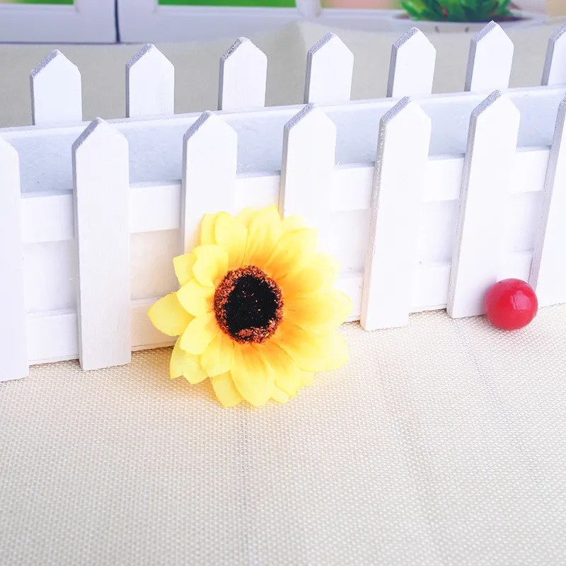 Tournesol Artificiel Bourgeons Têtes De Fleurs En Soie Pour La Fête De Mariage Bouquet De Mariée Décoration De La Maison