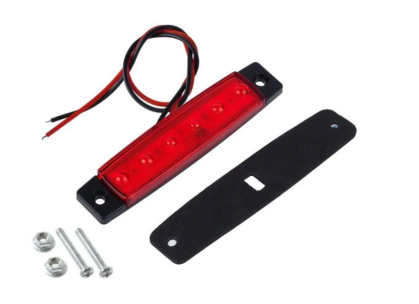 3.8 inch 6 LED Amber Side Led Marker, Trailer lights, Trucks, Marker lights, Rear side marker light, Trailer led marker lights, RV