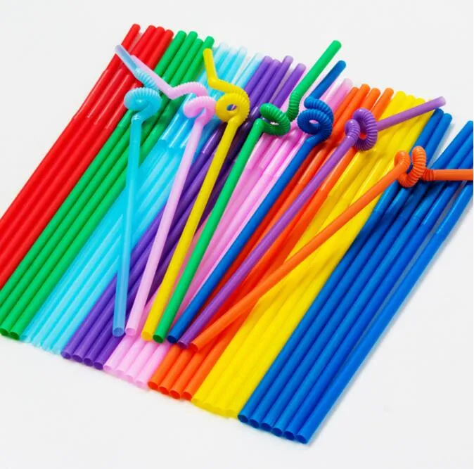 Clearview Colored Disposable Straws Plastics Coke Colored straw - 100/pack - Perfect for Drinks, Art, and Modeling Tea Crazy straws colorful Black Clear