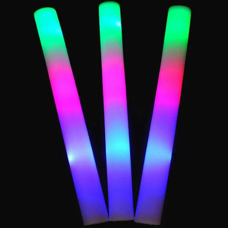 Flash sticks light sticks club lights wholesale custom led colorful light sticks foam sponge light bar fast shipping