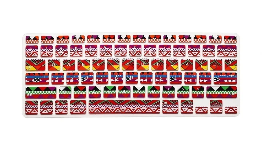 Silikon Blomma Dekal Rainbow Keyboard Cover Knappsats Skinn Protector för Apple Mac MacBook Pro 13 15 17 Air 13 Retina 13 US OEM