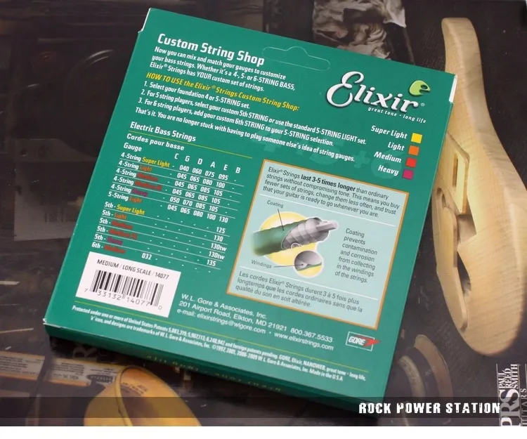 Elixir 14077 .045--.105 strings bass Nanoweb Electric Medium Ultra Thin Coating Steel