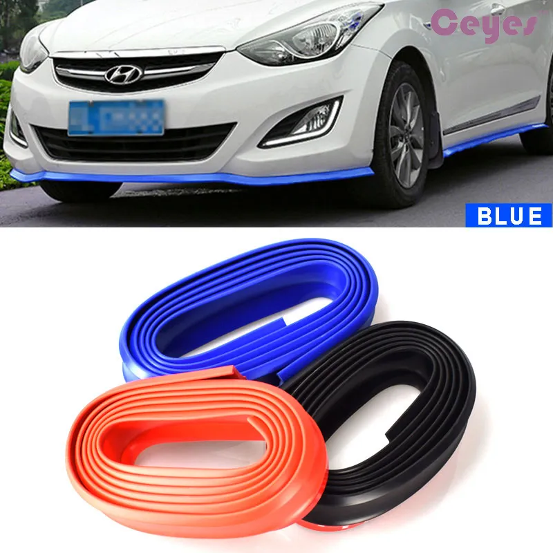 2.5 m DIY Universal Protetor de Saia Lábio Do Carro Lábios Frente Do Carro Bumper Bumper Strip Car Styling Adesivos