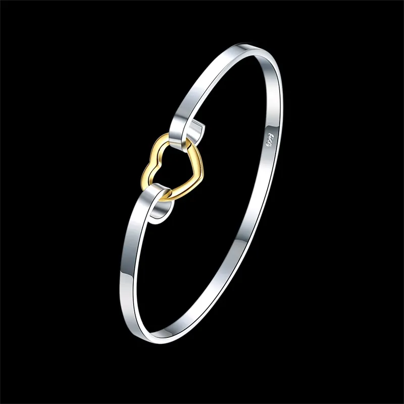 Yhamni marca presente romântico do amor 925 prata pulseira 925 prata moda jóias prata charme pulseira para mulher b082276g