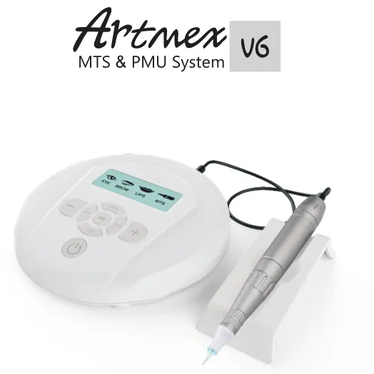 ArtMEX V6 digitale semi-permanente make-up PMU-systeem met penstandaard Derma Pen Auto Microneedle-systeem