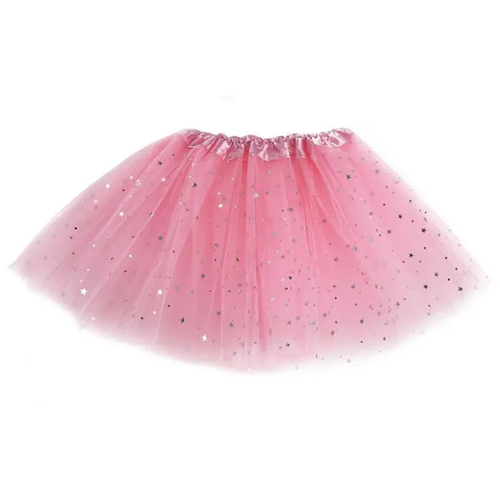Princesa bonito do bebê Crianças da menina Ballet saia tutu vestido Pettiskirt Net Fios Glitter Dots Saias dança