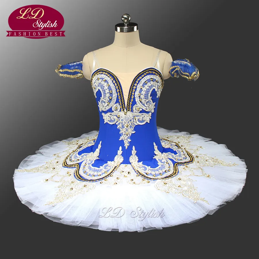 Adult Blue Bird Ballet Professional Stage Tutu Blue And White Classical