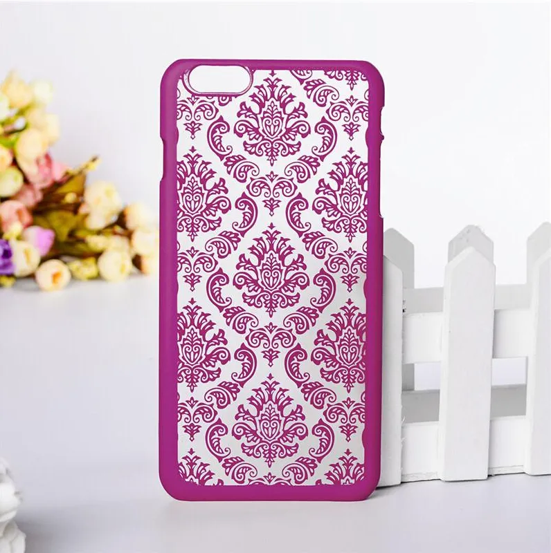 Nouveau Vintage Cour Fleur Mat En Plastique Dur PCl Creux Sur La Peau Translucide Couverture Arrière Cas De Téléphone Iphone 6s plus Iphone 6 4.7