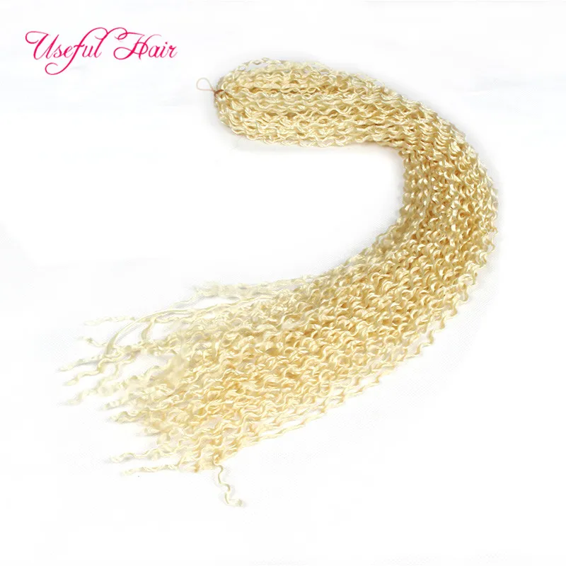 Blonde Hair Extensions Synthetisch Zizi Crochet Vlechten Haar Kinky Krullend Vlechten Micro Braid Haak Hair Extensions