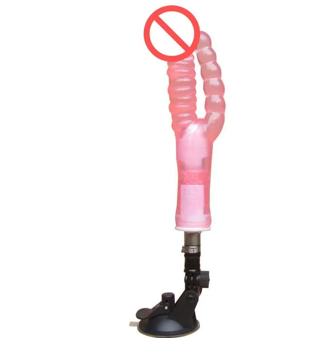 Double tête gode accessoires de Machine de sexe Dongs accessoire de Machine de sexe jouets sexuels anaux Masturbation féminine GSpot Stimulate6325665