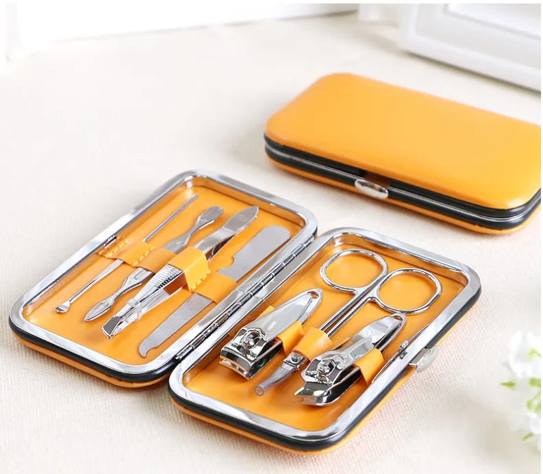 Manicure Pedicure Tool Kit Set With Color Pack Bags, Clippers, Tweezers, And Scissors Perfect