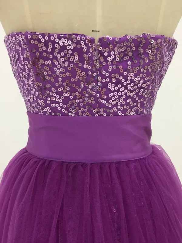strapless open back dress A-line Strapless Sleeveless Short Prom Dress Lilac Homecoming Dresses –  SELINADRESS