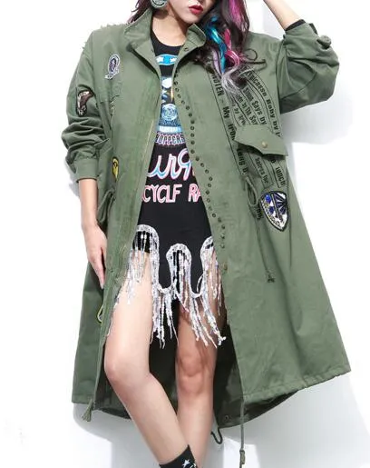 2017 Nova Blus o Feminino Estilo Coreano Mar Moda Longa Jaqueta