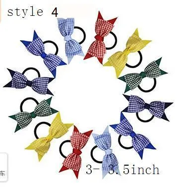 4 стиля доступно! Baby Girls Checkered Hair Bows 3.5 