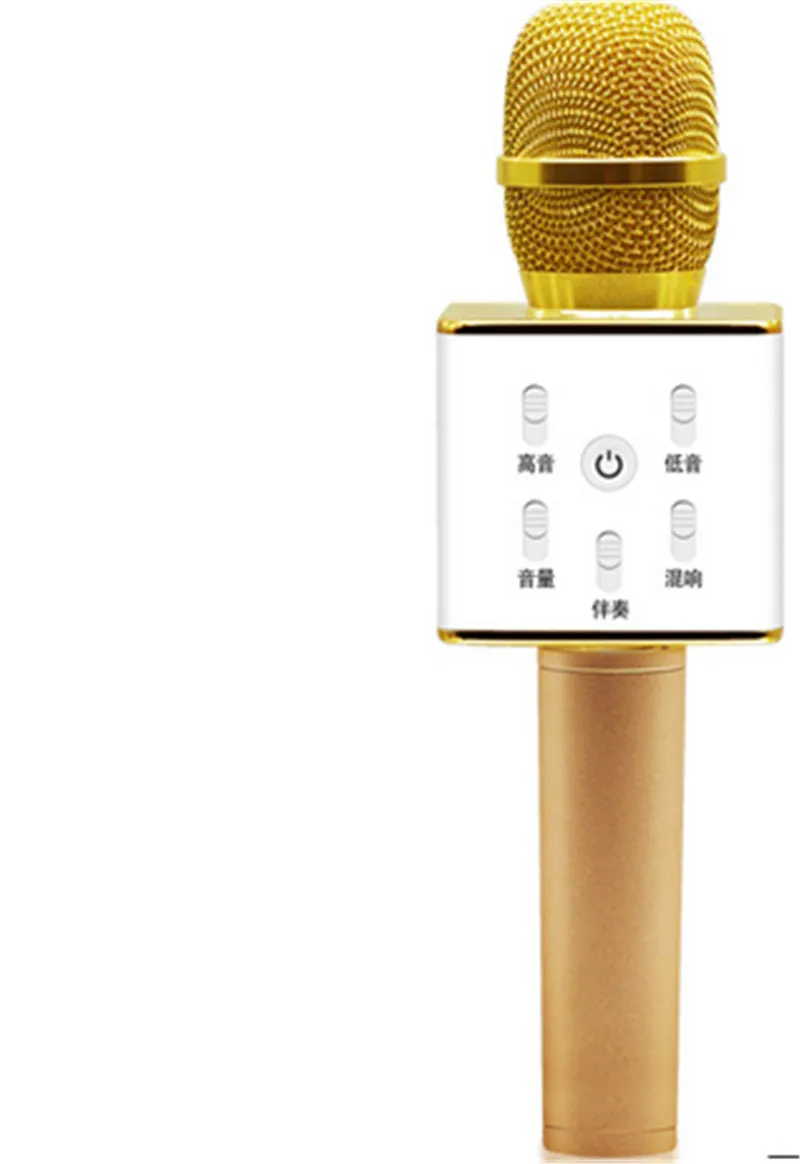 TUXUN Q7 Microphone De Poche Sans Fil KTV Avec Haut-Parleur Mic Microfono De Poche Pour iphone Smartphone Portable Karaoke Player