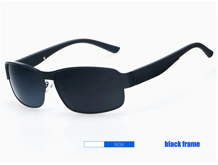 Moda óculos de sol polarizados óculos de sol para homens esportes ao ar livre condução óculos de sol óculos de sol de pesca casuais grande praça de armação de metal eyewear