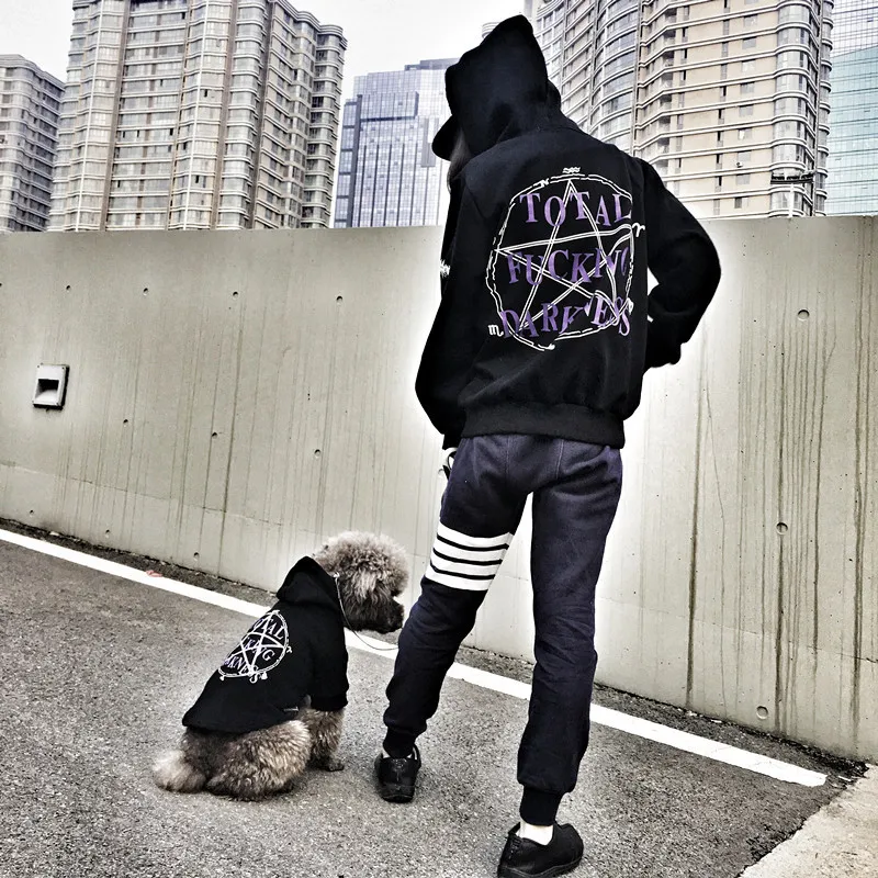 Wholesaleペット犬パーカージャケット子犬服家族マッチング衣装半袖Tシャツコストコスチューム衣装春冬送料無料