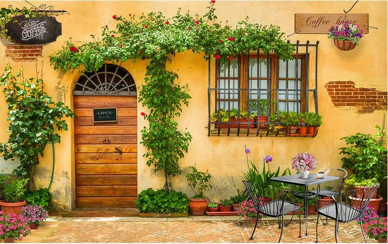 Carta da parati della stanza 3d foto murale su ordinazione Caffetteria stile europea TV parete pittura di fondo immagine parete 3d murales carta da parati i ... 3 d