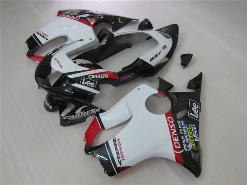 moldagem por injeção carenagens Personalize livre para Honda CBR600 F4 1999 2000 branco carenagem preta reparação organismo criado 99 00 CBR600F4 OT12