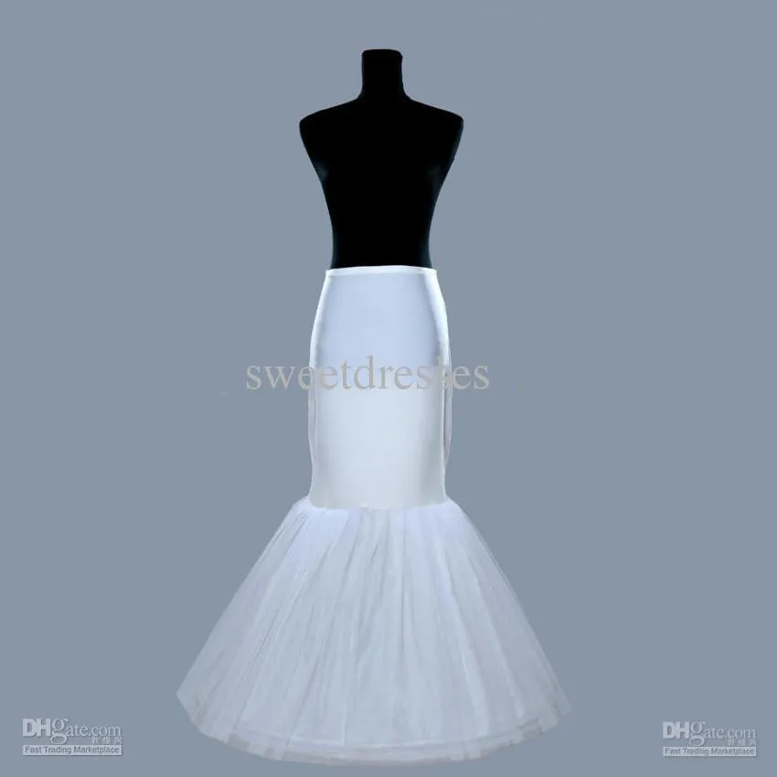 Cheap Mermaid Bridal Petticoat One-Hoop Bone Elastic Waist Underskirt For Mermaid Wedding Dress Crinoline Trumpet New