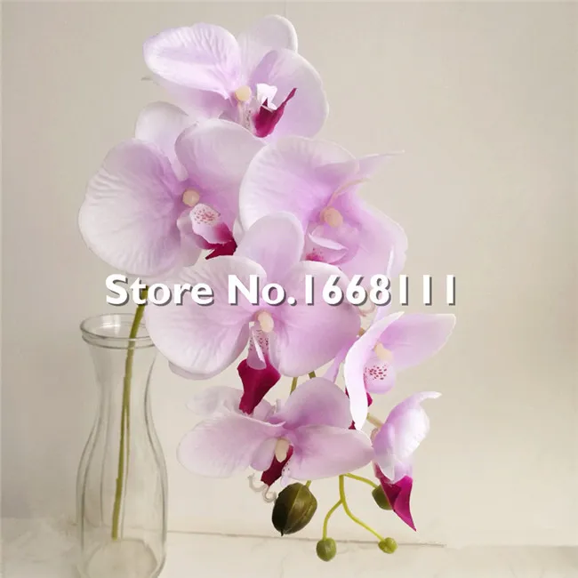 HEIßE Einzelstiel-Orchidee, 78 cm/30,71 Zoll Länge, 18 Stück, künstliche Blumen, Mini-Phalaenopsis-Schmetterlingsorchideen für Zuhause, Weihnachten, Schaufensterdekoration